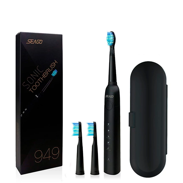 Зубная щетка Seago SG-949 Black + футляр