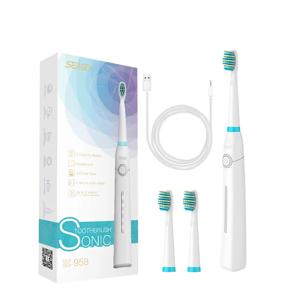 Зубная щетка Seago SG-958 White Звуковая