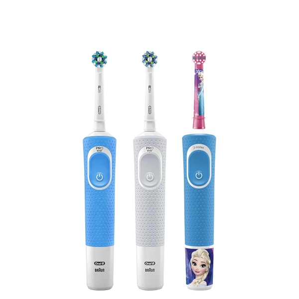 Зубные щетки Vitality D100 + D100 Kids Girl Семейный набор 3 в 1