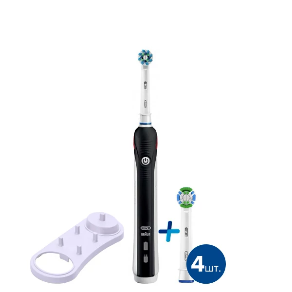 Электрическая зубная щетка Oral-B D16 PRO Black 5 нас. с подставкой