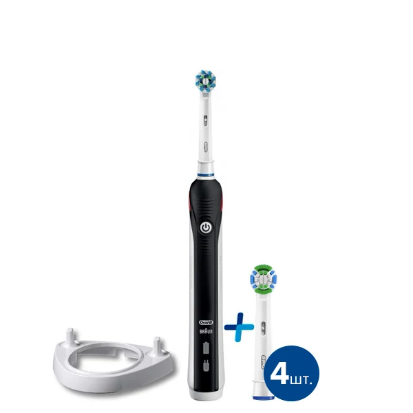 Электрическая зубная щетка Oral-B D16 PRO Black Light 5 нас. с подставкой ЕС