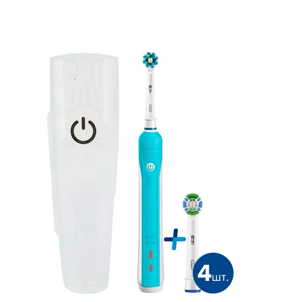 Электрическая зубная щетка Oral-B D16 PRO Blue 5 нас. с футляром ЕС