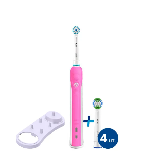 Электрическая зубная щетка Oral-B D16 PRO Pink 5 нас. с подставкой