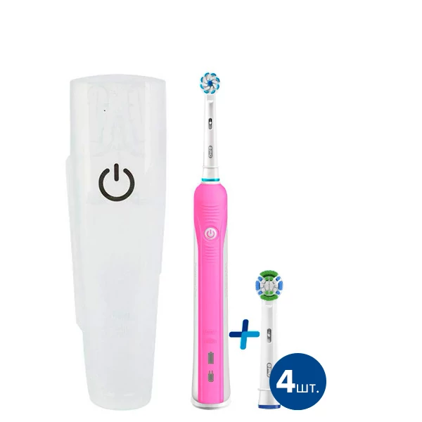 Зубная щетка Oral-B D16 Pro 700-750 Pink 5 нас. с футляром ЕС