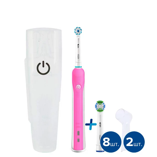 Зубная щетка Oral-B D16 Pro 700-750 Pink 9 нас. с футляром ЕС