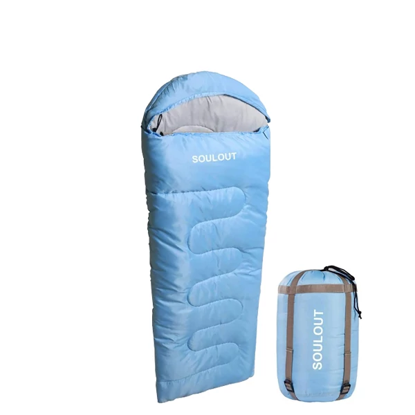 Спальный мешок SOULOUT B07R8L6NF2 (0 °C до 20 °C) Blue Кокон ЕС