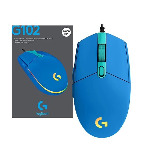 Мышь Logitech G102 Lightsync USB Blue (910-005801) ЕС