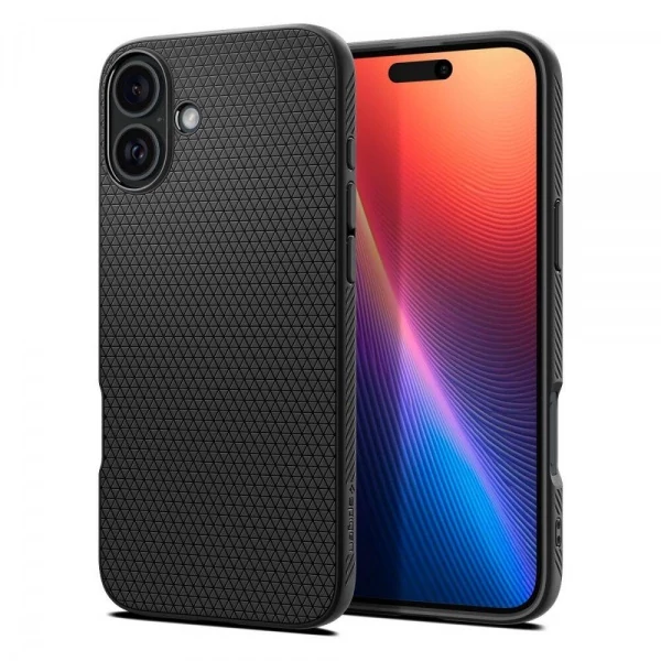 Чехол iPhone 16 Spigen Liquid Air Matte Black