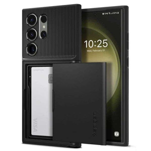 Чехол Spigen Slim Armor Cs Galaxy S23 Ultra Black Case