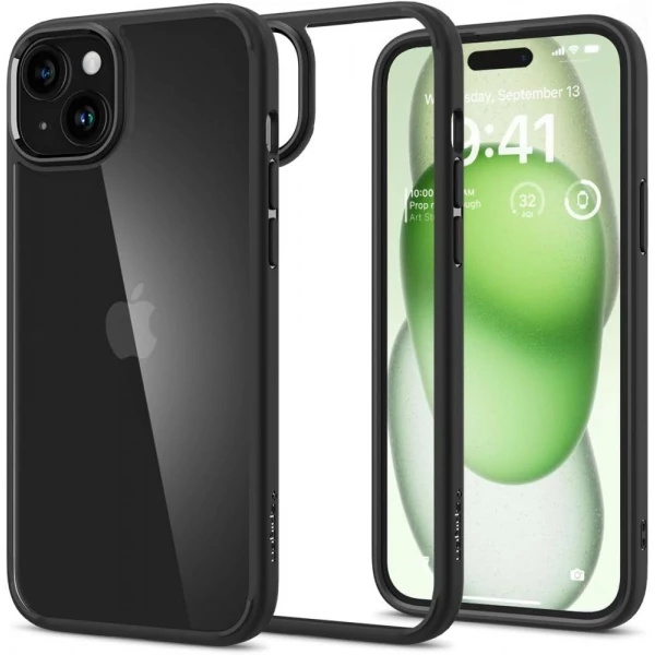 Чехол Spigen Ultra Hybrid iPhone 15 Plus Matte Black Case