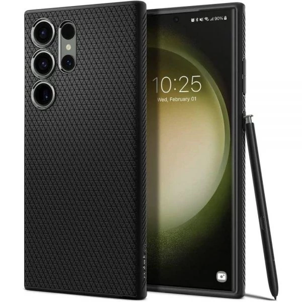 Чехол Spigen Liquid Air Galaxy S23 Ultra Matte Black Case