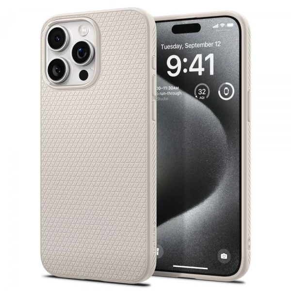 Чехол Spigen Liquid Air iPhone 15 Pro Natural Titanium