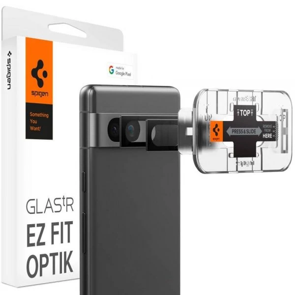 Защитная пленка для камеры Spigen Optik.tr EZ FIT Camera Protector 2-pack Pixel 7A Black