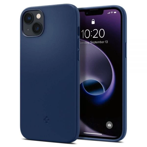 Чехол Spigen IPhone 14 Plus Silicone Fit Mag Magsafe Navy Blue