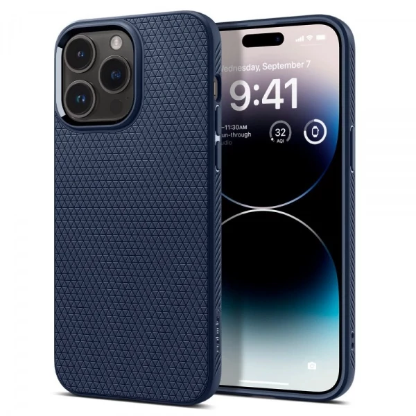 Чехол Spigen Liquid Air iPhone 14 Pro Max Navy Blue