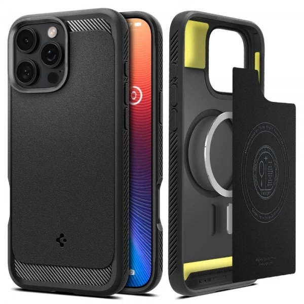 Чехол Spigen Rugged Armor Mag Magsafe iPhone 16 Pro Matte Black