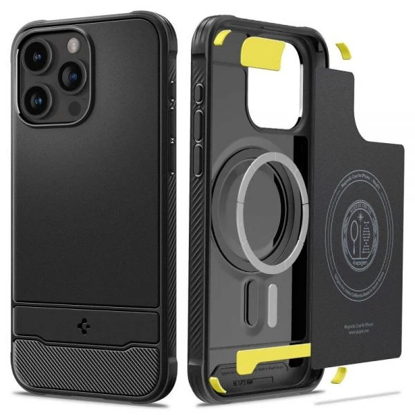 Чехол Spigen Rugged Armor Mag Magsafe IPhone 15 Pro Matte Black Черный Case