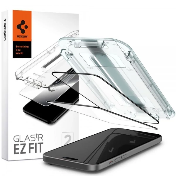 Закаленное стекло Spigen Glas.tr EZ FIT Fc 2-pack iPhone 15 Black