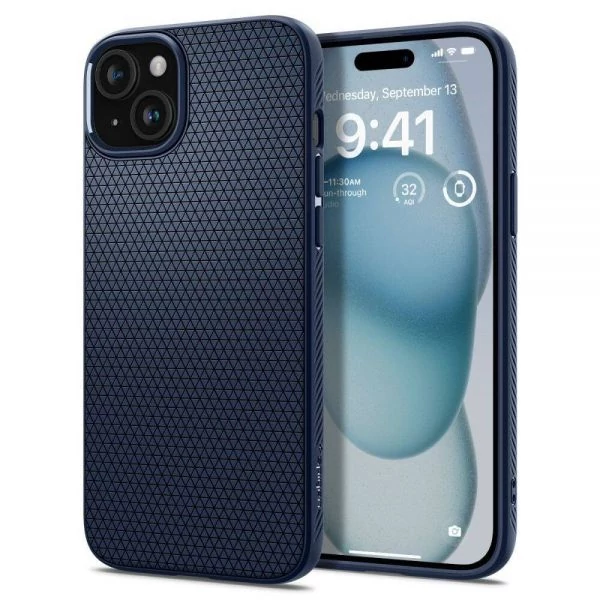 Чехол Spigen Liquid Air IPhone 15 Navy Blue Case