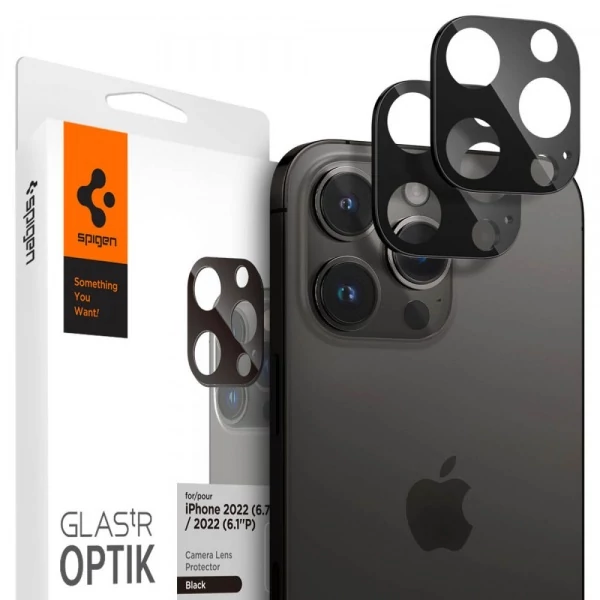 Защитная пленка для камеры Spigen Optik.tr Camera Protector 2-pack IPhone 14 Pro/14 Pro Max Black