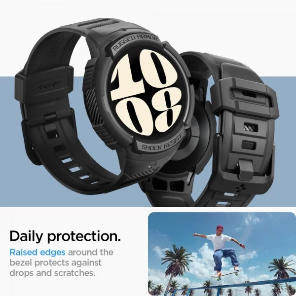 Браслет  Spigen Rugged Armor Pro Galaxy Watch 6 (40 мм) Matte Black Case