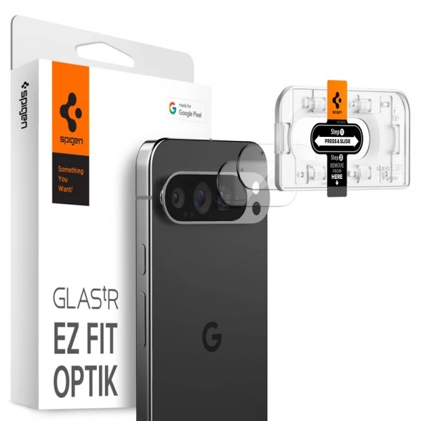 Защитная пленка для камеры SPIGEN OPTIK.TR EZ FIT CAMERA PROTECTOR 2-PACK GOOGLE PIXEL 9 PRO CRYSTAL CLEAR