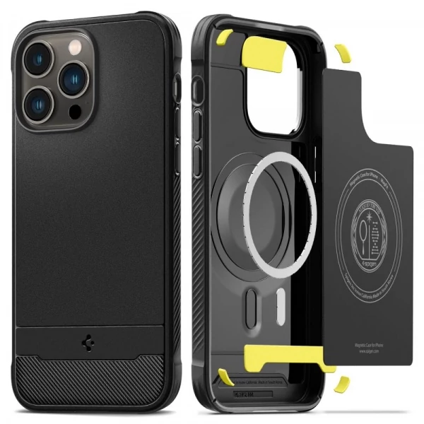 Чехол Spigen Rugged Armor Mag Magsafe iPhone 14 Pro Matte Black Черный Case