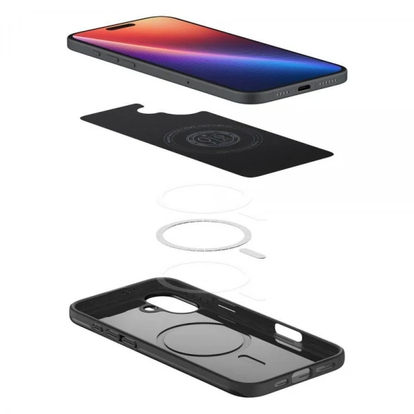 Чехол iPhone 16 Spigen Thin Fit Mag Magsafe Black