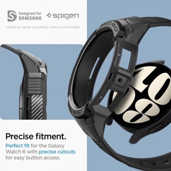Браслет  Spigen Rugged Armor Pro Galaxy Watch 6 (40 мм) Matte Black Case