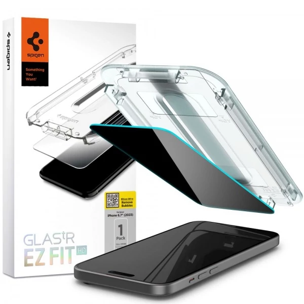 Закаленное стекло Spigen Glas.tr EZ FIT iPhone 15 Plus Privacy