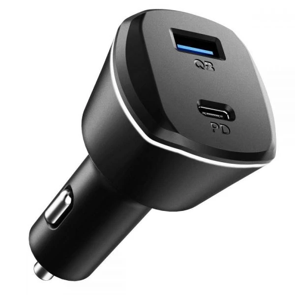 Зарядное устройство SPIGEN PC1800 POWERARC 2-PORT CAR CHARGER PD30W/QC.3.0 BLACK