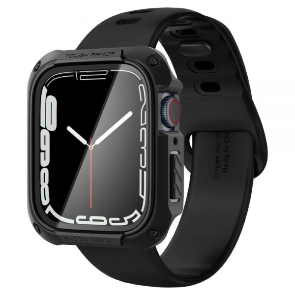 Чехол Spigen Tough Armor Apple Watch 6 7 8 9 45 мм Черный