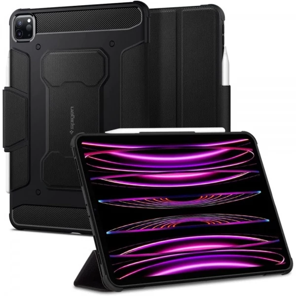 Spigen Rugged Armor Pro iPad Pro 12.9 2021 Чехол Black Case