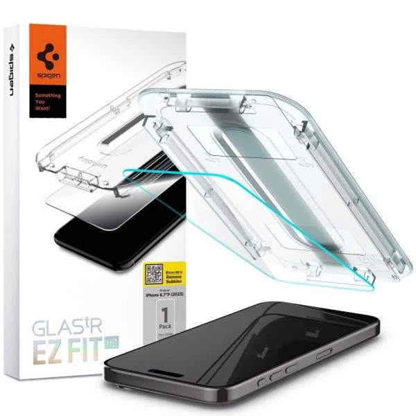 Закаленное стекло Spigen Glas.tr EZ FIT IPhone 15 Pro Max Clear