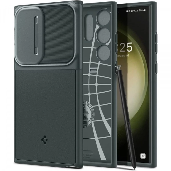 Чехол Spigen Optik Armor Galaxy S23 Ultra Abyss Green Case