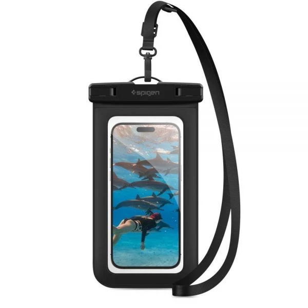 Чехол Spigen Velo A601 UNIVERSAL WATERPROOF CASE Black AMP04525