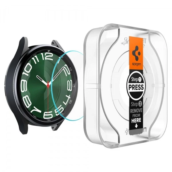 Закаленное стекло Spigen Glas.tr EZ FIT 2-pack Galaxy Watch 6 Classic (47 мм) Clear