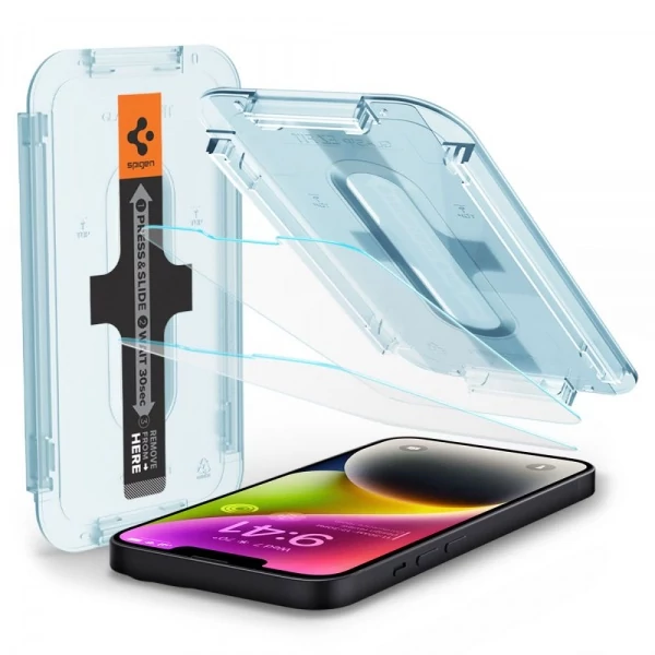 Закаленное стекло SPIGEN iPhone 16E / 14 / 13 Pro / 13 Glas.Tr  EZ FIT 2-Pack