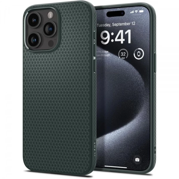 Чехол Spigen Liquid Air iPhone 15 Pro Abyss Green Case