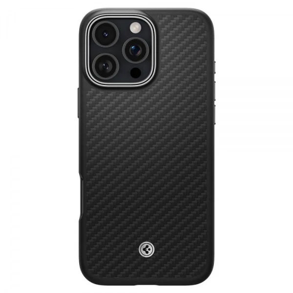 Чехол SPIGEN ENZO ARAMID MAG MAGSAFE IPHONE 16 PRO MAX BLACK/SILVER