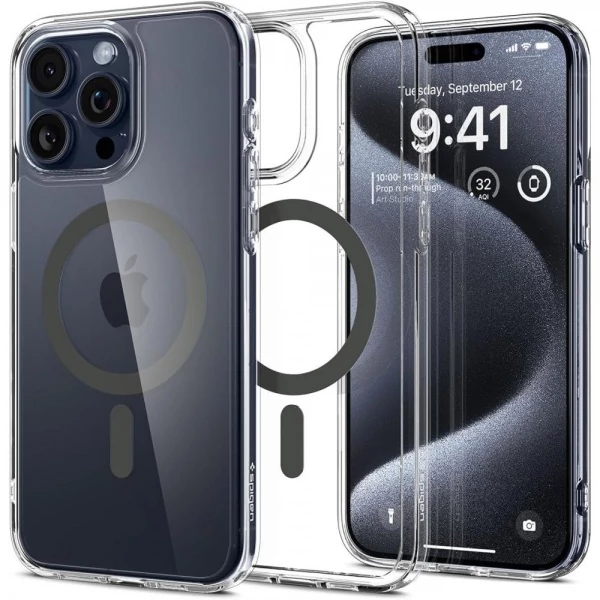 Чехол Spigen iPhone 15 Pro Ultra Hybrid Mag Magsafe Graphite Case