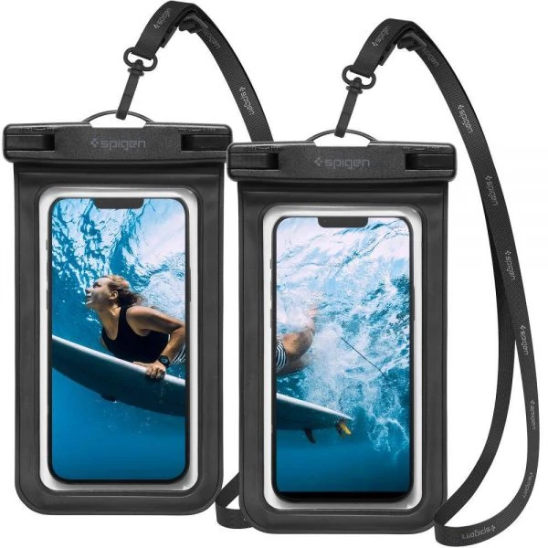 Чехол Spigen Velo A601 UNIVERSAL WATERPROOF CASE 2-PACK Black AMP04523