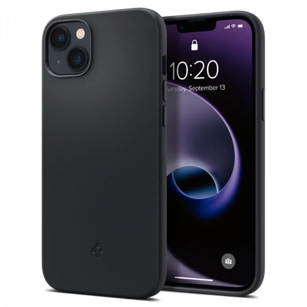 Чехол Spigen iPhone 14 Plus Silicone Fit Mag Magsafe Black