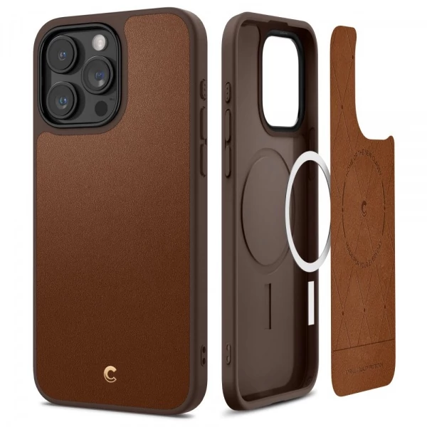 Чехол iPhone 15 Pro Max Spigen Cyrill Kajuk Mag Magsafe Saddle Brown Case