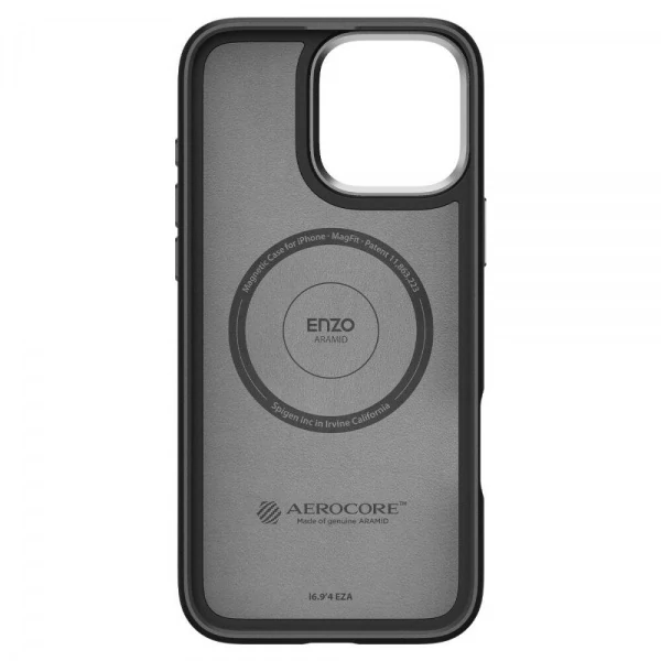 Чехол SPIGEN ENZO ARAMID MAG MAGSAFE IPHONE 16 PRO MAX BLACK/SILVER