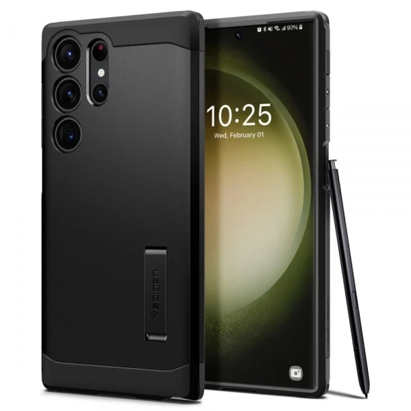 Чехол Spigen Tough Armor Samsung S23 Ultra Black Черный Case