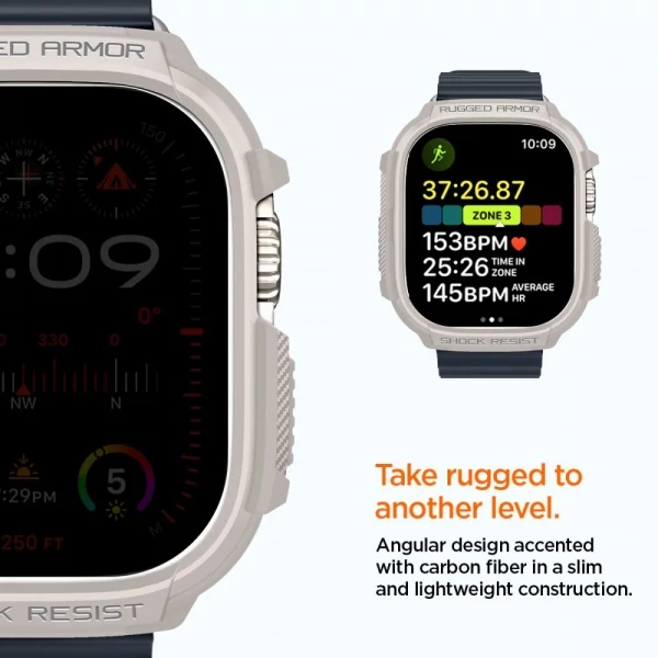 Чехол Spigen Rugged Armor Apple Watch Ultra 1 / 2 (49 мм) Dune Beige Case