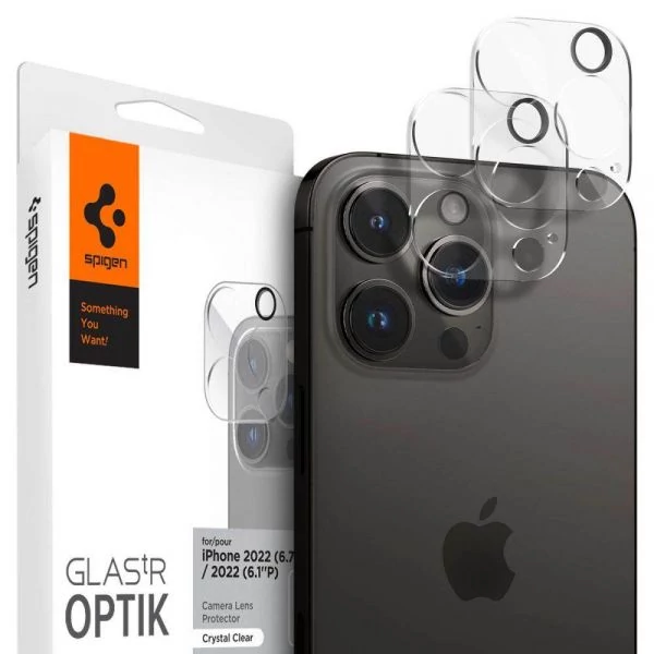 Защитная пленка для камеры Spigen Optik.tr Camera Protector 2-pack IPhone 14 Pro/14 Pro Max Crystal Clear