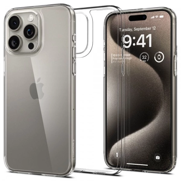 Чехол iPhone 15 Pro Max Spigen Airskin Hybrid  Crystal Clear Case