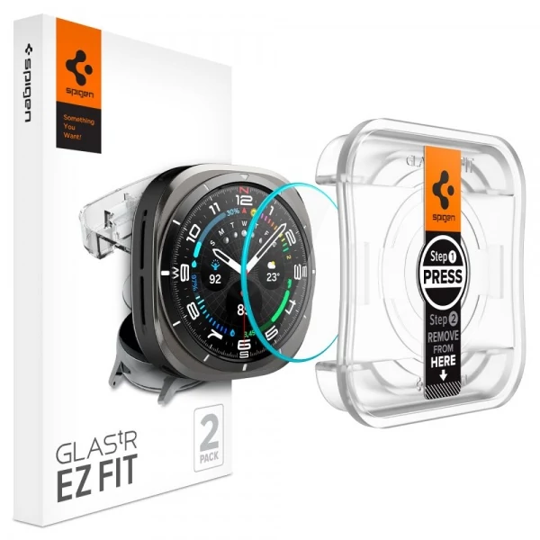 Закаленное стекло SPIGEN GLAS.TR EZ FIT 2-PACK GALAXY WATCH ULTRA (47 мм) CLEAR